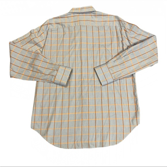 Robert Graham Long Sleeve Button Down Blue and Orange Windowpane Size XL - Picture 4 of 10